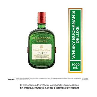 Whisky Buchanan´s 12años D´Luxe x1000ml (Outlet)