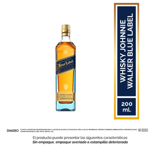Whisky Johnnie Walker Blue Label 200 ML (Outlet)