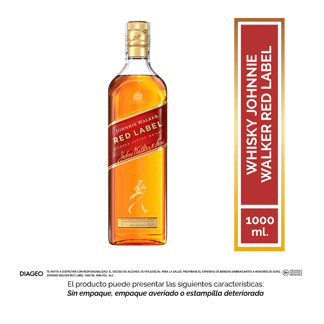 Johnnie Walker Red Label whisky escocés 1000 ml (Outlet)