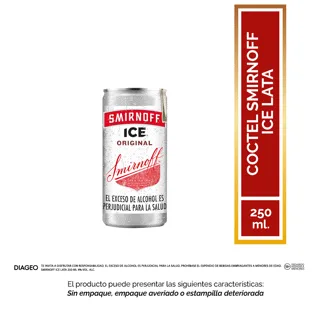 Vodka Smirnoff Ice Original Lata x250ml (Outlet)
