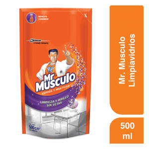 Mr Musculo Limpiavidrios Lavanda Repuesto x500ml