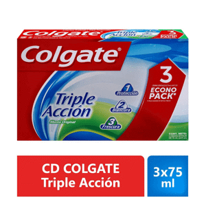 Crema Dental Colgate Triple Acción 3cremas x75ml EconoPack