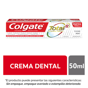 Crema Dental Colgate Total12 Clean Mint 50ml (Outlet)