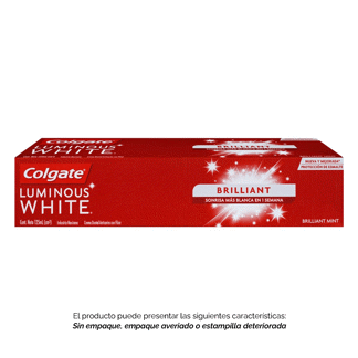 Crema Dental Colgate Luminous White 125ml (Outlet)