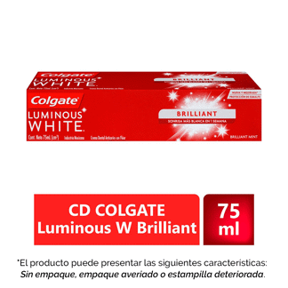 Crema Dental Colgate Luminous White 75ml (Outlet)