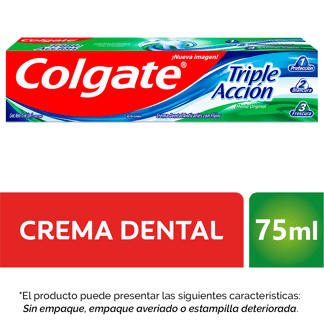Crema Dental Colgate Triple Acción 75ml (Outlet)