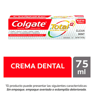 Crema Dental Colgate Total12 Clean Mint  75ml (Outlet)