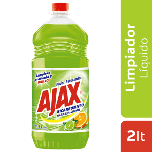 Limpiador Ajax Naranja- Limón Bicarbonato 2000ml
