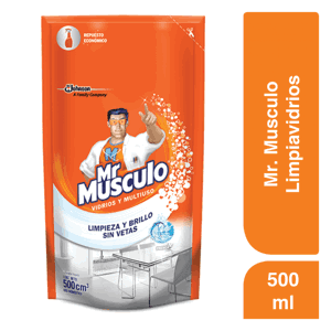 Mr Musculo Limpiavidrios Fresca Repuesto x500ml