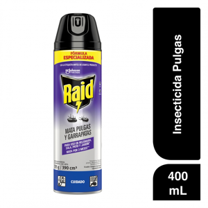 Raid Insecticida Aerosol Mata Pulgas x390ml