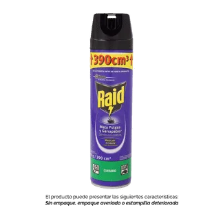 Raid Insecticida Aerosol Mata Pulgas x390ml (Outlet)