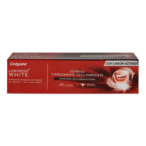 Crema Dental Colgate Luminous White Carbón Activado 75ml