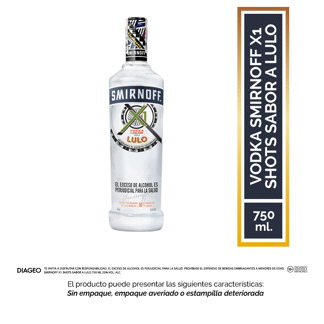 Vodka Smirnoff X1 Shots Sabor A Lulo 750 ML (Outlet)