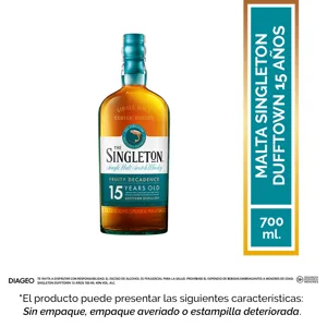 Malta Singleton Dufftown 15 Años 700 ML (Outlet)
