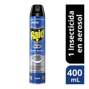 Insecticida Raid Aerosol Doble acción x400ml