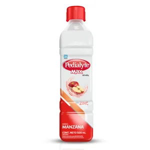 Pedialyte Max Zinc 60 Meq x500ml Manzana
