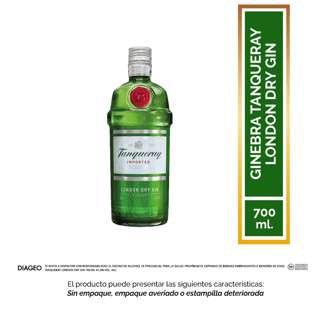 Ginebra Tanqueray London Dry Gin 700 ML (Outlet)