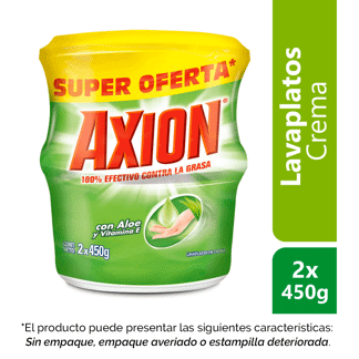 Lavaplatos Axion Crema x2Un x450gr PEAloeN/A (Outlet)