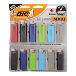Encendedor BIC MAXI - Exhibidor 12 Unidades