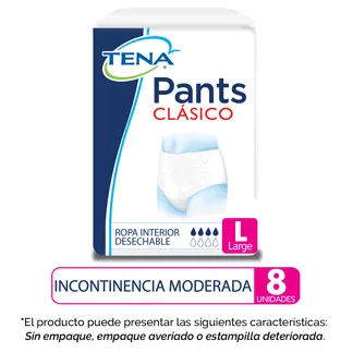 Pañal Tena Pants Clasico Large  x8 Pañales (Outlet)