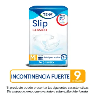 Pañal Tena Slip Clasico Mediano x9 Pañales (Outlet)