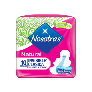 Toalla Higienica Nosotras Natural Invisible Clasica x10 Toallas