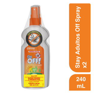 Repelente Stay Off Spray adultos x2Un x120ml