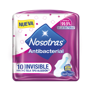 Toalla Higienica Nosotras Invisible Antibacterial x10Toallas