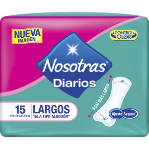 Protectores Nosotras Diarios Largos x15 Protectores