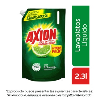 Lavaplatos Axión Limón Líquido x2300ml (Outlet)