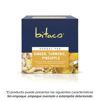 Aromática Bitaco Himalaya Ginger Turmeric Pineapple x10 Sobres (Outlet)