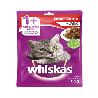 Alimento Húmedo Para Gatos Whiskas Castrados Sobre Pouch x85gr