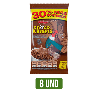 Cereal Kellogg Choco Krispis Paketicos x8Un x39gr