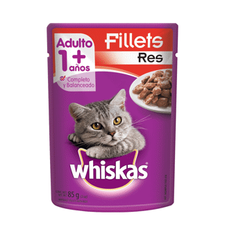 Alimento Húmedo Para Gatos Whiskas Adulto Res x85gr