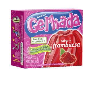 Gelatina Gel’hada Frambuesa x35gr