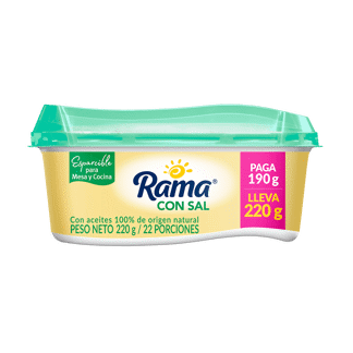 Margarina Rama Con Sal x220gr (Pague 190gr Lleve 220gr)