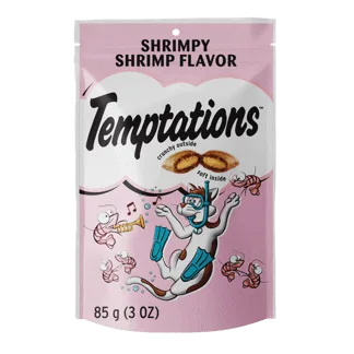 Snack Para Gato Temptations Camarón x85gr