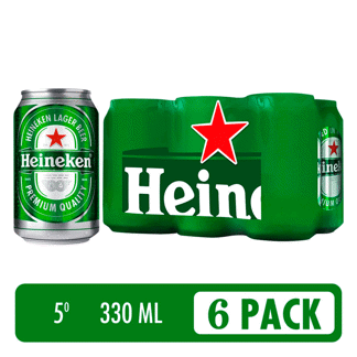 Cerveza Heineken Lata x6 x330ml