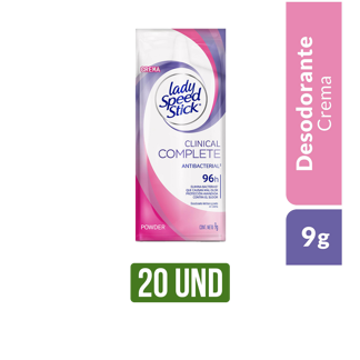 Desodorante Lady Speed Stick Clinical Complete x20Un x9gr