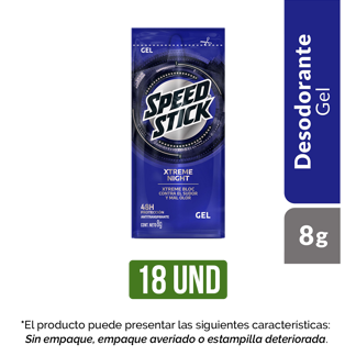 Desodorante Speed Stick Xtreme Night x18Un x8gr (Outlet)