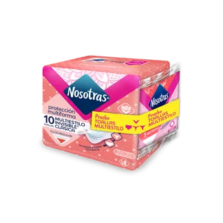 Oferta (Toalla Higienica Nosotras Invisible Multiestilo x10 Toallas + 5 Diarios Multiestilo)