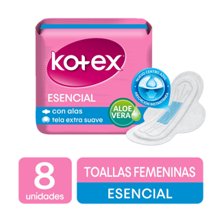 Toalla Femenina Kotex Esencial Normal x8 Toallas