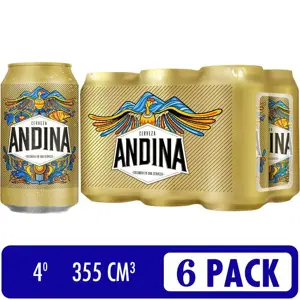 Cerveza Andina Lata x6 Latas x269ml