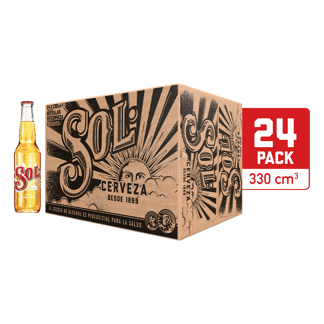 Cerveza Sol botella SixPack x24Un x330ml