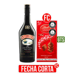 Crema de Whisky Baileys x700ml Gts Chocolate Lindt Lindor Caja Milk x100gr