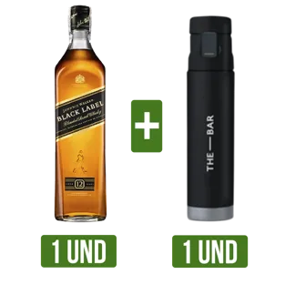 Whisky Johnnie Walker Black Label 1700ml + Termo The Bar