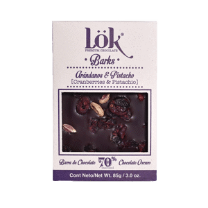 Chocolate Bark Lok Arandanos Y Pistacho x85gr
