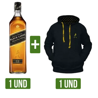 Pack Johnnie Walker Black x700ml + Buso Negro JW Talla S