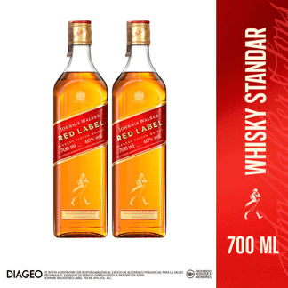 2Un Whisky Johnnie Walker Red Label x700ml