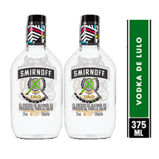 2Un Vodka Smirnoff X1 Lulo Botella x375ml